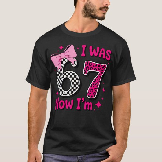 6歳から7歳の誕生日おめでとうヒョウ柄デザイン Tシャツ (正面)