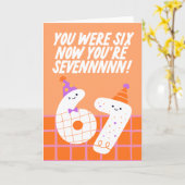6歳から7歳の誕生日カード カード (黄色い花)
