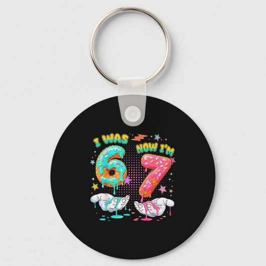 6歳から7歳の誕生日 六 七 67歳 K キーホルダー (正面)