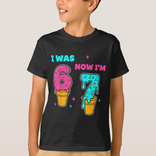 6歳から7歳の誕生日 67 おもしろ画像 キッズ用 Tシャツ (正面)
