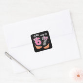 6歳から7歳へ かわいい誕生日の数字 スクエアシール (封筒)