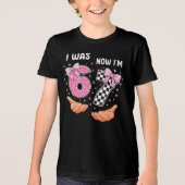 6歳から7歳へ かわいい誕生日の数字 トライブレンドTシャツ (正面)