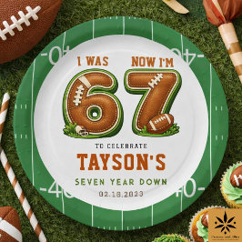 6歳から7歳へ アメリカンフットボール 7歳の誕生日 ペーパープレート
