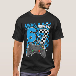 6歳から7歳へ ゲームコントローラー 7歳の誕生日おめでとう男の子 Tシャツ