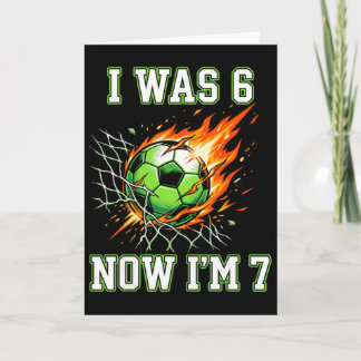 6歳から7歳へ サッカー 誕生日 お祝い フットボール 少年 カード
