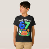 6歳から7歳へ サッカー 67歳 3歳 Tシャツ (正面フル)