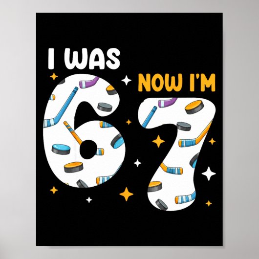 6歳から7歳へ ホッケー 誕生日 ポスター (正面)