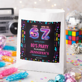 6歳から7歳へ レトロネオン 7歳の誕生日 キッズ用 フェイバーバッグ