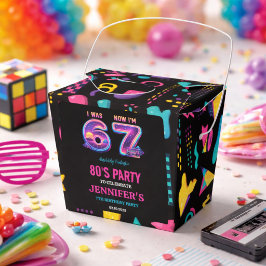 6歳から7歳へ レトロネオン 7歳の誕生日 キッズ用 フェイバーボックス