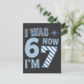 6歳から7歳へ 楽しい7歳の誕生日 ポストカード (スタンド正面)