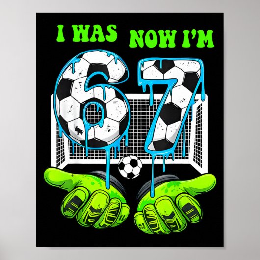 6歳から7歳へ!7歳の誕生日おめでとう サッカー好き男子 67 ポスター (正面)