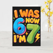 6歳から7歳へ!7歳の誕生日おめでとう!男の子 女の子 カード (黄色い花)