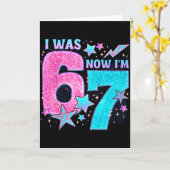 6歳から7歳へ!7歳の誕生日おめでとう Funny Seven カード (黄色い花)