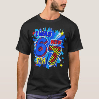 6歳から7歳へ!7歳の誕生日おめでとう Tシャツ