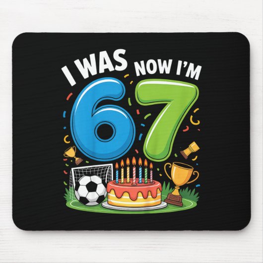 6歳から7歳 サッカー 67歳 _2 マウスパッド (正面)