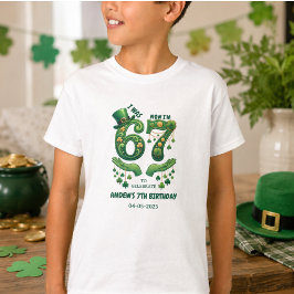 6歳から7歳 セントパトリックデーの男の子の誕生日 Tシャツ