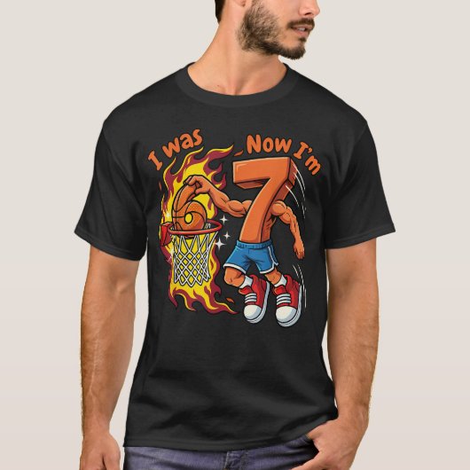 6歳から7歳 バスケットボール 6 7 Tシャツ (正面)
