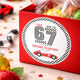 6歳から7歳 レーシングカーボーイ 誕生日パーティー ラウンドシール