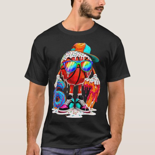 6歳だったのに今は7歳 バスケットボール 6 7 ミーム Tシャツ (正面)
