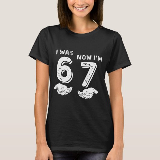 6歳だった僕は今7歳です 6 7 メメット 手 7歳の誕生日 Tシャツ (正面)