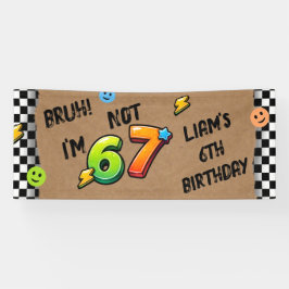 6歳だってば!7歳じゃないんだから!6歳の誕生日バナー 横断幕