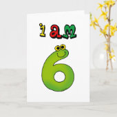 6歳です カード (黄色い花)