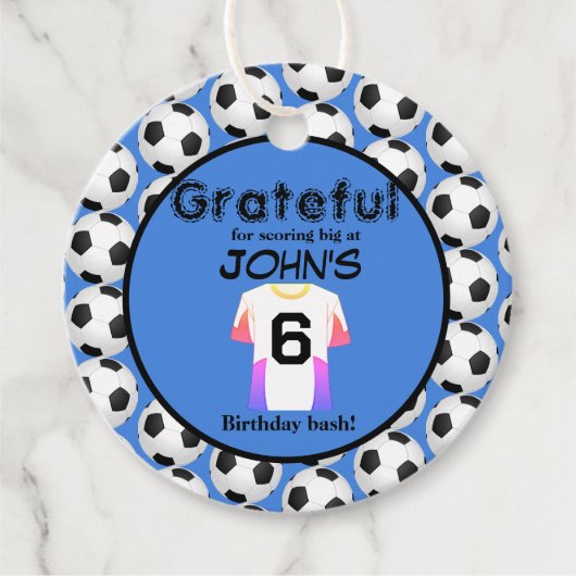 6歳のお祝いをキックスタート フェイバータグ (正面)