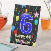 6歳のお誕生日おめでとう 台座サイン (インサイチュ)