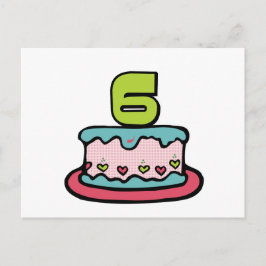 6歳のお誕生日ケーキ ポストカード