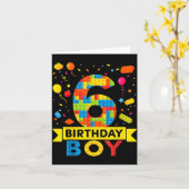 6歳のキッズ ブロック おもちゃ 6歳の誕生日 カード (黄色い花)