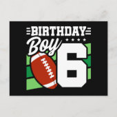 6歳のサッカーパーティーテーマ 6歳の誕生日男子 ポストカード (正面)