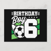 6歳のサッカーパーティー 誕生日 男の子 6歳 ポストカード (正面)