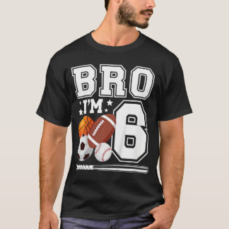 6歳のスポーツ誕生日パーティー 6歳の男の子の誕生日 Tシャツ