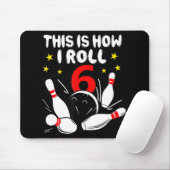 6歳のボーリング6転が番目の誕生日 マウスパッド (マウス)