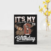 6歳の子供たち私の6誕生日サッカー彼ら カード (黄色い花)