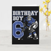 6歳の子供のアイスクホッケー誕生日パーティー6 カード (黄色い花)