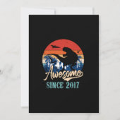 6歳の少年2017素晴らし第6誕生日恐竜 招待状 (正面)