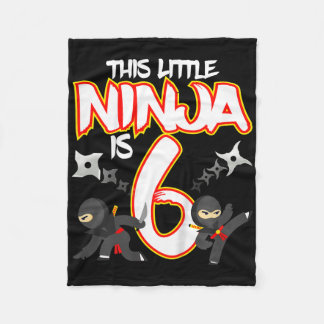 6歳の忍者の誕生日パーティー 武道 フリースブランケット