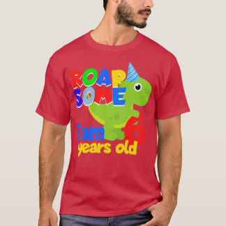 6歳の恐竜の子供の誕生日 Tシャツ