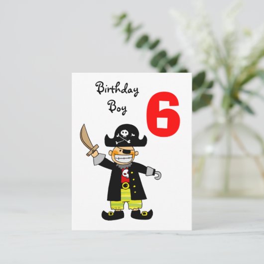 6歳の海賊 ポストカード (スタンド正面)