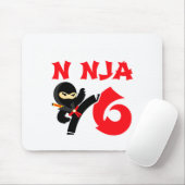 6歳の空手忍者パーティーキッズ6歳の誕生日Tシャツ マウスパッド (マウス)