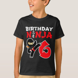 6歳の空手忍者パーティーキッズ 6歳の誕生日T Tシャツ