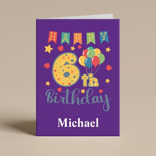 6歳の誕生日おめでとうカード カード