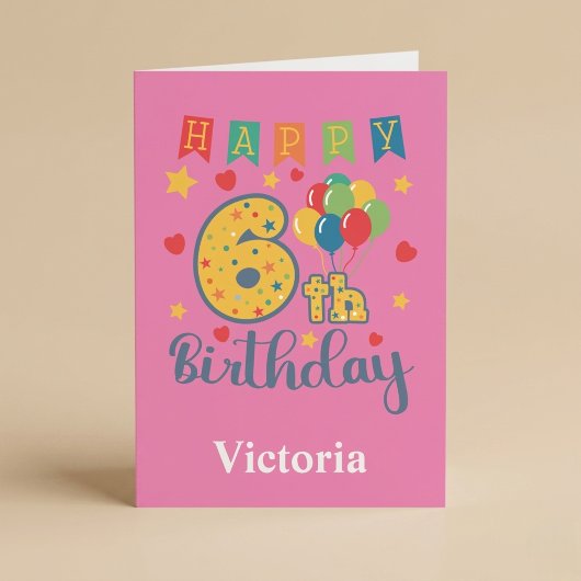 6歳の誕生日おめでとうカード カード