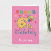 6歳の誕生日おめでとうカード カード (正面)