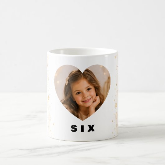 6歳の誕生日おめでとうマグカップ 女子 コーヒーマグカップ (中央)