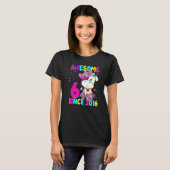 6歳の誕生日おめでとう女の子かわいい牛スゴイ Tシャツ (正面フル)