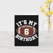 6歳の誕生日おめでとう少年6歳のサッカー選手 カード (黄色い花)