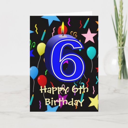 6歳の誕生日おめでとう カード (正面)