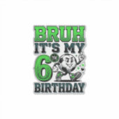 6歳の誕生日おめでとう サッカー少年 シール (正面)